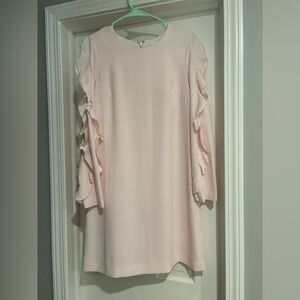 Pale pink Club Monaco ruffle sleeve dress